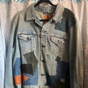 Levi's patched denim coat XXL
